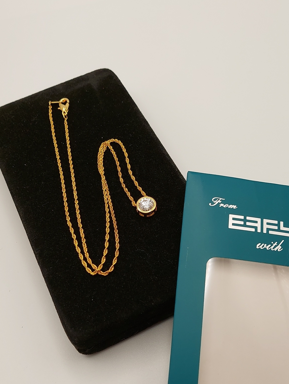 EFFY NIP Gold-Plated Crystal Pendant 18 " Necklace - Picture 12 of 13